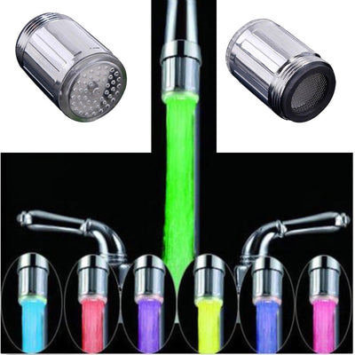 Luminous thermostat Light-up LED Water Faucet