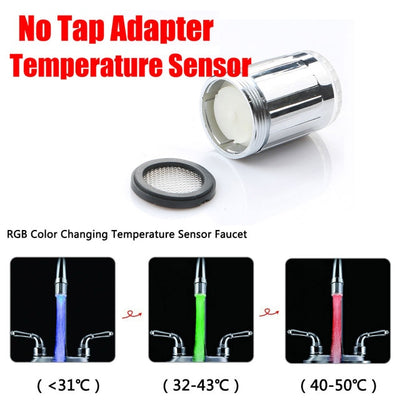 Luminous thermostat Light-up LED Water Faucet