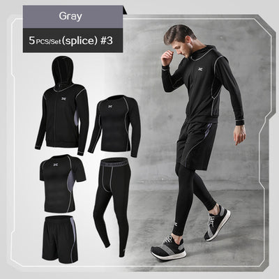 5 Pcs/Set Gym Fitness Compression Sports Suit