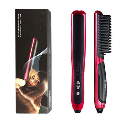 Multifunctional Beard Straightener Styler Brush Men Heat Hair Ceramic Curler Electric Straightener Hot Comb Hair Care Machine