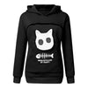 2019 winter women hooded sweatshirts Women's Sweatshirt Animal Pouch Hood Tops Carry Cat Breathable Pullover sweatshirts#g3