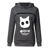 2019 winter women hooded sweatshirts Women's Sweatshirt Animal Pouch Hood Tops Carry Cat Breathable Pullover sweatshirts#g3