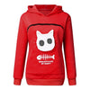 2019 winter women hooded sweatshirts Women's Sweatshirt Animal Pouch Hood Tops Carry Cat Breathable Pullover sweatshirts#g3