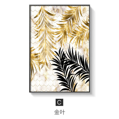 Nordic plants Golden leaf canvas Regular priceSale price