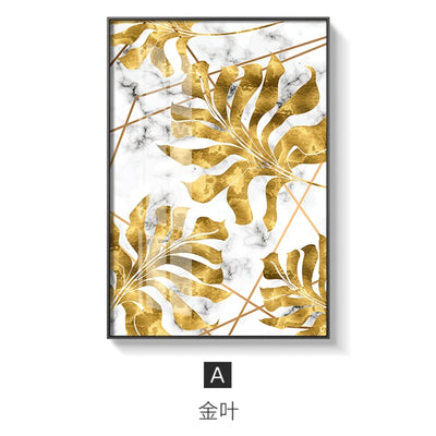 Nordic plants Golden leaf canvas Regular priceSale price